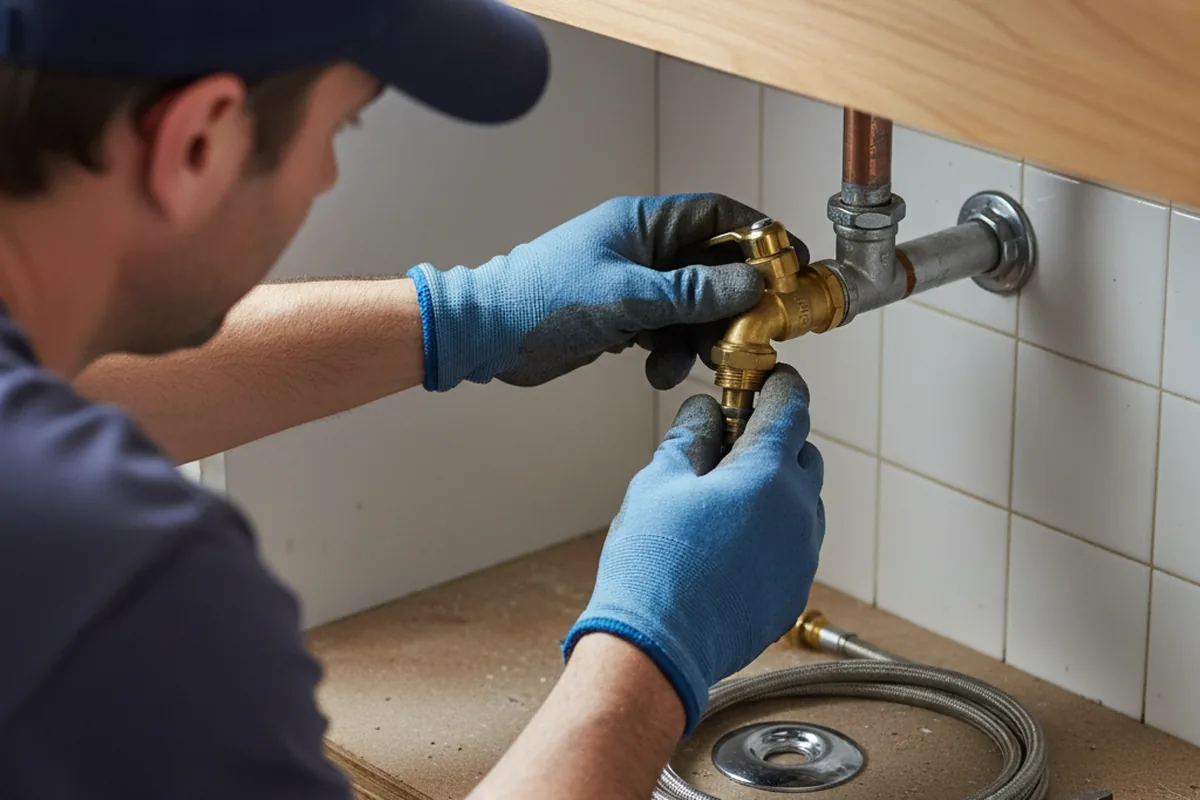 Shutoff valve and fitting work during Faucet and Fixture Repair in Lynn